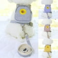 thumbnail image 3 of Chien de Chat Tournesol Brodé Sangle Poitrine Sac à Dos Harnais de Traction Bleu-L, 3 of 7