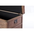 thumbnail image 4 of Wooden Rectangular Lined Rustic Storage Trunk with Latc, 4 of 6