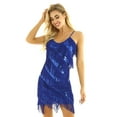 thumbnail image 3 of iiniim Women's Sequins Tassel Fringe Flapper Dance Dresses Ballroom Salsa Cha Cha Dress, 3 of 7
