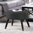 thumbnail image 4 of Designs4Comfort Tabouret Ottoman Ovale Mi-Siècle en Tissu Gris, 4 of 7