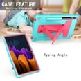 thumbnail image 2 of TECH CIRCLE Samsung Galaxy Tab S8/S7 Case 11 Inch(SM-X700/X706/T870/T875/T878),Shockproof Kids Friendly Convertible Stand Full Body Rugged Protective Sturdy Kids Cover with Pencil Holder,Mint + Rose, 2 of 4