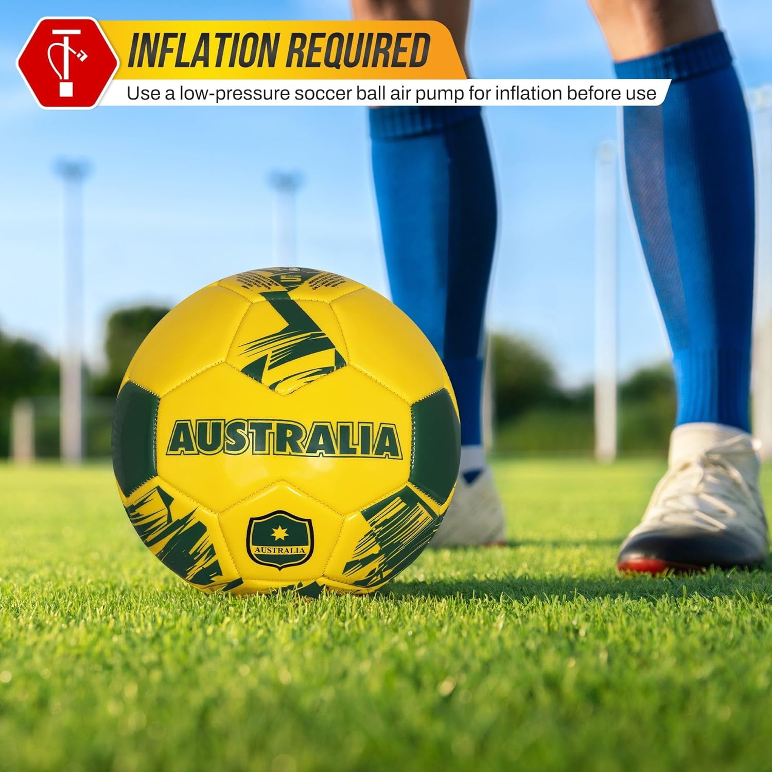 Vizari National Team Soccer Ball | Durable Faux Leather | Sizes 3, 4, & 5 | Ideal for Youth & Adults