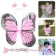 thumbnail image 2 of 1 juego de diadema de alas de hada de mariposa, varita de hada, accesorios de disfraz para niños, suministros de cosplay, 2 of 7