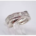 thumbnail image 2 of 2Ct Round Criss Cross Wedding Ring Band 14K White Gold Plated Simulated Diamond, 2 of 2