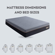 EGOHOME Ego Black 12 inch Gel Memory Foam Mattress, Full Mattress in a Box, Medium Firm