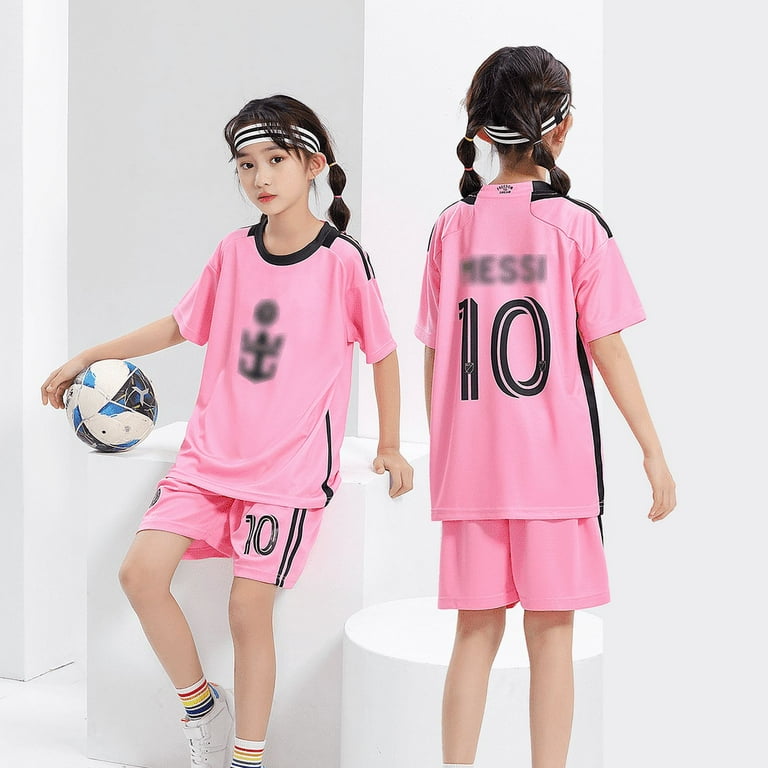 Kids Soccer Jersey for Boys Girls, 3 Piece Set T-shirts