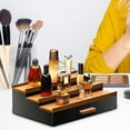 thumbnail image 3 of ZenCart 3 Tiers Wooden Perfume Display Stand with Storage Drawer Large Capacity Desktop Perfume Organizer Storage Box, 3 of 8