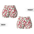 thumbnail image 5 of Kdxio Cherry_1 Print Workout Shorts for Women Seamless Soft Smooth Gym Yoga Scrunch Active Shorts, 5 of 9