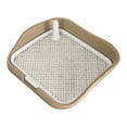 thumbnail image 2 of Indoor Dog Potty with Splash Wall, Pee Pad Holder for Small Dogs Indoor Dog Potty Tray with Raised Fences, Removable Mesh Grid Pad for Large Space Dog Training Toilet, 2 of 7