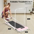 thumbnail image 5 of Bigzzia 2 in 1 Under Desk Treadmill, 2.5HP No Installation Portable Handrail Treadmills Running Machine, 6.25MPH, Treadmill with LED Display and Wireless Remote Control for Home/Office, 265 Lb, 5 of 8
