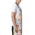 thumbnail image 3 of Lsque Trendy Floral Design Waterproof Apron Chef Aprons for Men Heavy Duty Chemical Work Apron Extra Long Grilling Aprons with Adjustable Bib Apron, 3 of 9