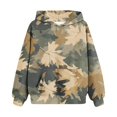 thumbnail image 3 of Girls Boys Camo Hoodie Toddler Oversized Hooded Sweatshirt Camouflage Casual Pullover Tops with Pockets Ginger 130, 3 of 4
