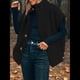 thumbnail image 5 of Chaleco de Felpa para Mujer, Informal, Extragrande, Cálido, con Botones y Bolsillos Negro XXL, 5 of 8