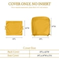 thumbnail image 2 of Pakunoda 19" x 19" Patio Furniture Cushion Covers, Waterproof Outdoor Deep Seat Cushion Replacement Slipcovers, Outdoor Cushion Covers with Zipper for Patio Furniture, Yellow, 2 of 7