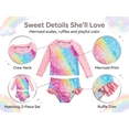 thumbnail image 2 of Toddler Girls Rash Guard Sets with Bikini Bottoms Swimwear（4-7Y）, 2 of 5