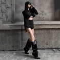 thumbnail image 4 of Lovzfmll Women's Knee High Boots, High Heel Pointed Toe Stacked Boots, Stiletto Heel Long Tube Wide Calf Boots, Fashion Fall Winter Shoes, 7, Black, 4 of 9
