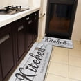 thumbnail image 2 of kitchen the heart of the home Kitchen Rugs set of 2 Anti Fatigue Comfort Mat Ergonomically Engineered Flannel Soft Kitchen mat for floor Waterproof Non-Skid for Kitchen Sink Laundry 17"x47"+17"x24", 2 of 4