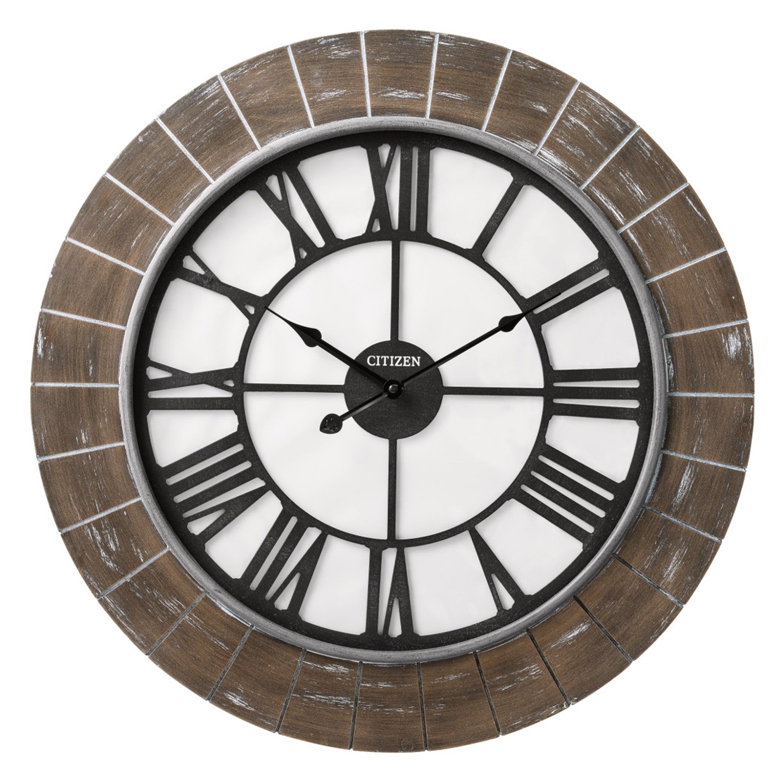 Citizen Clocks Citizen CC2046 Gallery Wall Clock, Brown