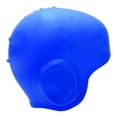 thumbnail image 2 of Gorro de natación de silicona impermeable Nikou 3D para adultos pelo largo azul oscuro, 2 of 15