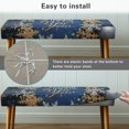 thumbnail image 5 of POLERO Sretch Bench Covers Winter Snowflake Print Bench Seat Cover with Elastic Band New Year Home Decoration Washable Rectangle Chair Cover for Dining Room, Living Room, 5 of 7