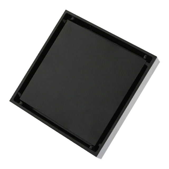 Desagüe de piso, desagüe de ducha de acero inoxidable de 4 pulgadas para baño negro, gris, cepillado