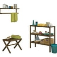 thumbnail image 2 of Contemporary Home Living 22.5" Antique Chestnut Brown Solid Rectangular Stool, 2 of 4