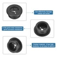 thumbnail image 3 of Grommet de cable Uxcell de 8 piezas, grommet de escritorio de 1 pulgada, grommets de goma flexible, negro, 3 of 7