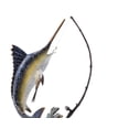thumbnail image 2 of SPI Hand Painted Fighting Marlin with Tackle Statue 15 inch, 2 of 3