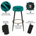 thumbnail image 5 of Duhome 30" Backless Velvet Bar Stools Set of 2, Modern Counter Stools for Kitchen, Atrovirens, 5 of 9