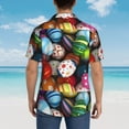 thumbnail image 6 of Daiia Easter Egg Hawaiian Shirt for Men Gentle Cotton Regular Short Sleeve Casual-XX-Large, 6 of 9