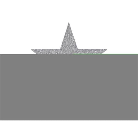 Queens of Christmas TOP-09-SLV-STAR 9 in. Star Tree Topper Silver