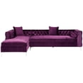 thumbnail image 4 of Levi Canapé Sectionnel en Velours Violet - 115 Pouces Face à Gauche, 4 of 9