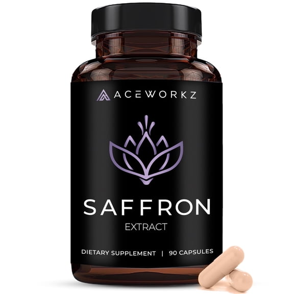 Saffron Supplement – Organic Saffron Extract With BioPerine® For Enhanced Absorption - Appetite Suppressant For Weight Loss – Energy & Mood Support (90 Capsules)
