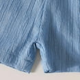 thumbnail image 4 of Gubotare Clothes for Baby Boy Boy's 2 Piece Outfits Color Block Print Short Sleeve Button Down Shirt and Shorts Set (Blue,Size 6-9 Months), 4 of 8