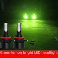 thumbnail image 1 of Faros delanteros LED para coche, color verde limón, superbrillantes, H11H3, lámpara LED modificada para coche, luz antiniebla, 1 of 4