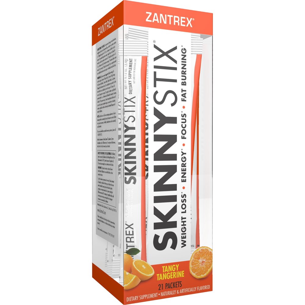 Zantrex Skinny Stix Packets, Tangy Tangerine, 21 Ct