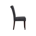 thumbnail image 5 of Weston Home Ayana Classic Parsons Dining Side Chair Chair, Dark Gray/Espresso (Set of 2), 5 of 8