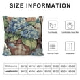 thumbnail image 5 of Chilfamy Blue Hydrangea Flower Decorative Throw Pillow Covers， Spring Summer Floral This is Us Our Life Porch Home Decor, Enjoy The Little Things Farmhouse Outdoor Sofa Couch Cushion Case 22x22in, 5 of 5