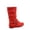 Red, variant on Klein-70 Girls Kid's Causal Flat Heel Buckles Zipper Slouchy Mid Calf Boots Shoes ( Black, 13 )