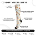 thumbnail image 3 of Lsque Floral Strawberr Pattern Sport Compression Socks for Men & Women 15-20 mmHg Knee High Nurse Pregnant Running Medical and Travel Athletic, 3 of 6