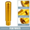 thumbnail image 5 of Unique Bargains Car Gear Shift Knob Universal with 3 Threaded Adapters 5 Inch Lever Cover Head Aluminum Alloy Gold Tone, 5 of 6