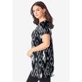 thumbnail image 3 of Roaman's Women's Plus Size Cotton Short Sleeve V-Neck Ultimate Tunic, 3 of 5
