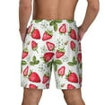 thumbnail image 4 of Balery Strawberry1 Mens Swim Trunks Swim Shorts for Men Quick Dry Inseam Beach Shorts with Compression Liner Pocket-Medium, 4 of 9