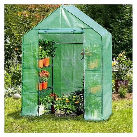 Walk-in Plants Greenhouse 8 Shelves Mini Portable Greenhouse 4 Tier for Garden Patio Backyard (56" X 29" X 77")