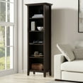thumbnail image 4 of Amherst 24 inch Wide Solid Wood Transitional 5 Shelf Bookcase in Hickory Brown, 4 of 14