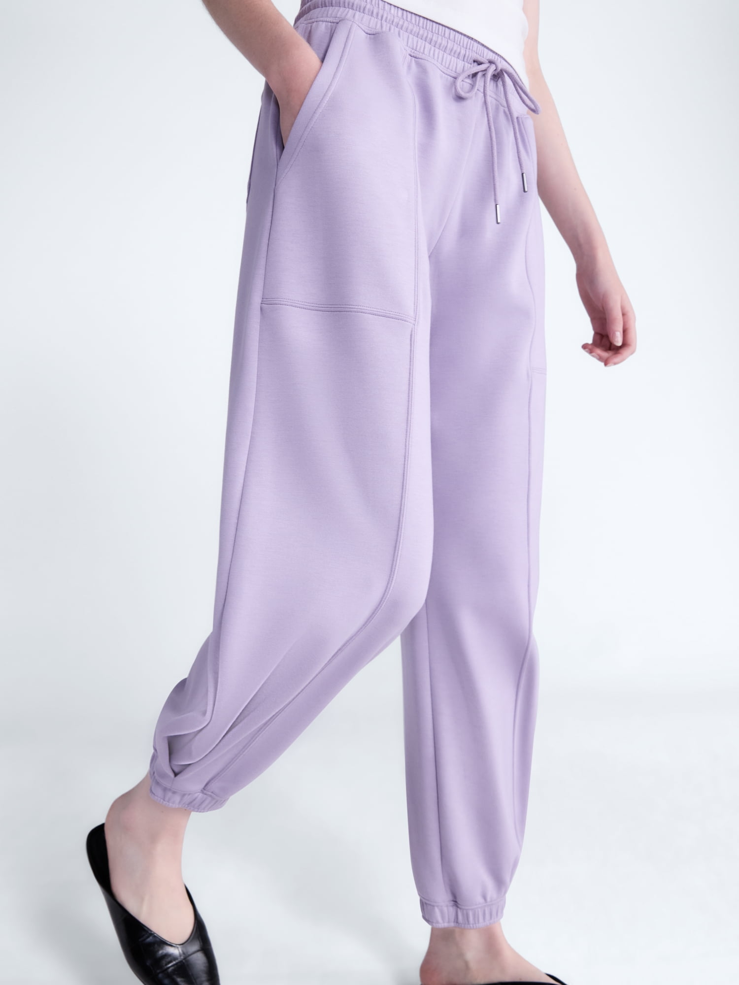 Scoop Women's and Women's Plus New Scubaknit Barrel Pants, Sizes XS-4X