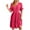 #19-Hot Pink, variant on UsYezik Summer Dresses for Women 2025 Vacation Pleated V Neck Spring Sundress Ruffle Short Sleeve Buttons A-Line Tiered Flowy Knee Length Dresses Blue L