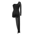 thumbnail image 4 of Odeerbi Solid Color Sequin Jumpsuits for Women Fashion Solid Color Sexy Off Shoulder Sequin Sleeve Jumpsuit, 4 of 5