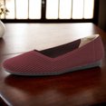 thumbnail image 3 of Pisos Mujer Zapatos Planos Punto Casual Ballet Antideslizante Transpirable para Trabajo Oficina (39) Frijol Rojo Rojo, 3 of 9