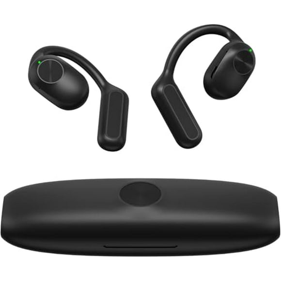 Sainellor 2025 Últimos auriculares de conducción de aire de oído abierto, auriculares inalámbricos Bluetooth 5.2 con tiempo de reproducción de 56 horas, auriculares deportivos impermeables IPX5, contr